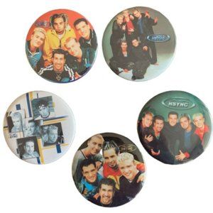 Blast from the Past: *NSYNC Vintage Pins (set of 5) Bringing the '90s Back!